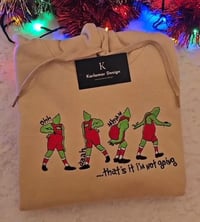 Image 2 of THAT'S IT I'M NOT GOING RED OVERALL HOODIE NO HAT