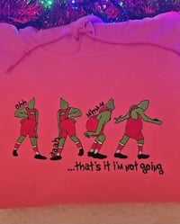 Image 1 of THAT'S IT I'M NOT GOING RED OVERALL HOODIE NO HAT