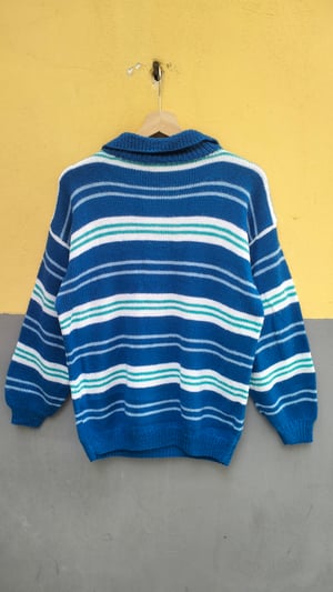 Maglione righe azzurro