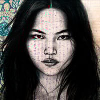 Image 2 of Paper Art Print - "Rina au Katazomé"