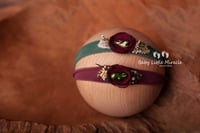 Image 1 of Christmas headband wine and green