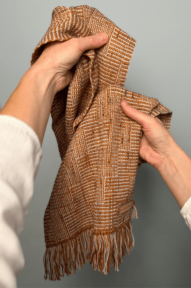 Image of Caramel & Fleck Blox Scarf