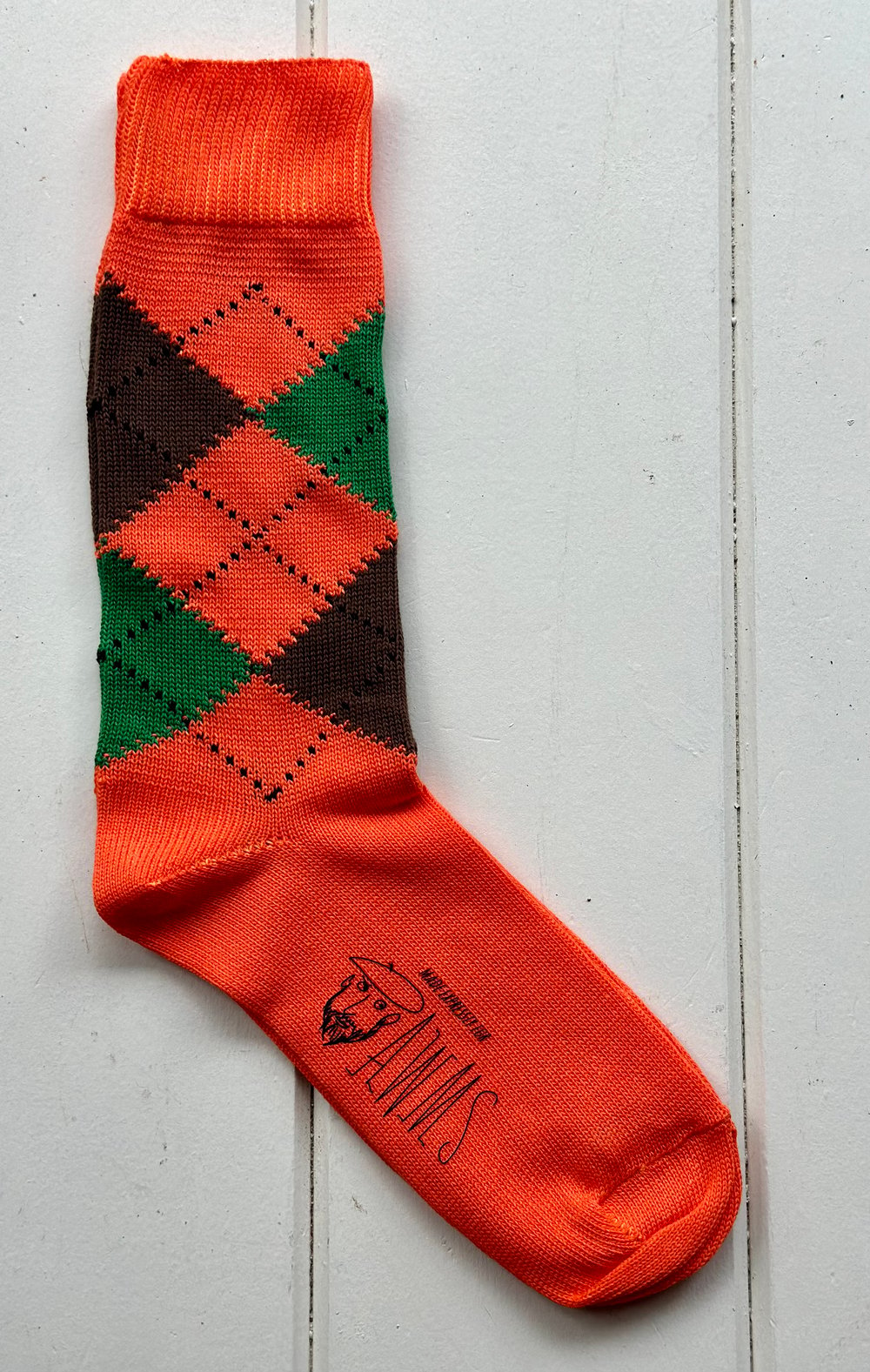 THE ARGYLE SOCK (Orange) 