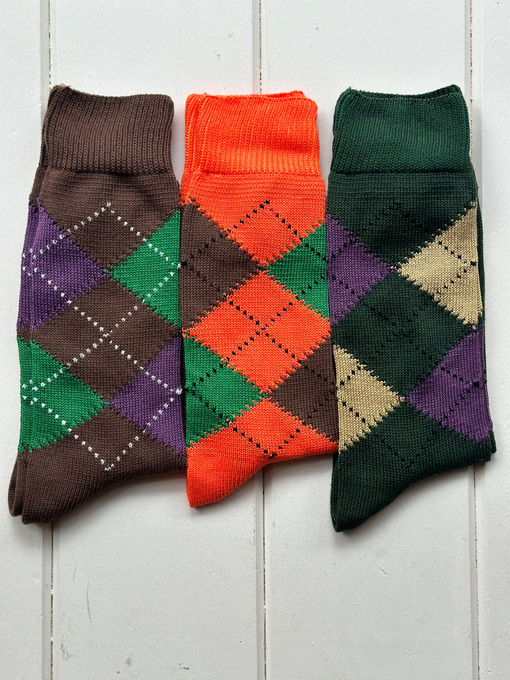 THE ARGYLE SOCK (Orange) 