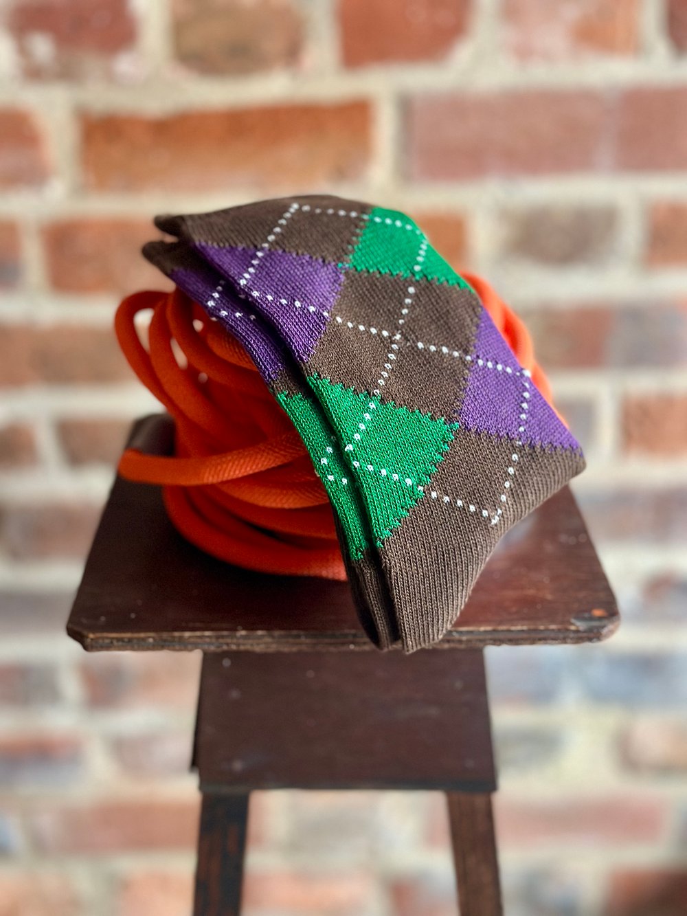 THE ARGYLE SOCK (Chocolate) 