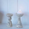 Hand drawn tea light candle holder 