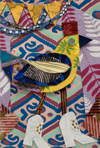 Yellow Bird, White boots magnet