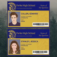 Image 1 of Forks High Student ID’s - Edward & Jessica