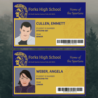 Image 1 of Forks High Student ID’s - Emmett & Angela
