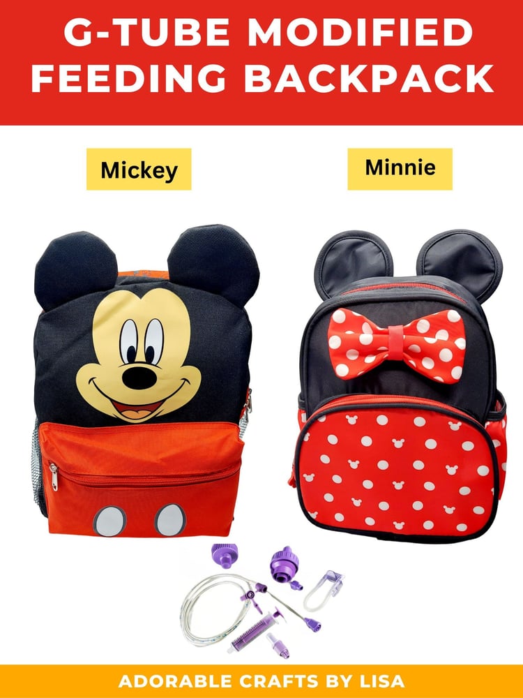 Image of Best Seller G-Tube Modified Feeding Backpack | Feeding Tube Backpack | Kangaroo Joey and EnteraLi...