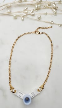 Image 2 of Beaded Trach Ties , Adjustable, Tracheotomy Ties, Trach Chain, Men or Women | Unisex....  (Gold)