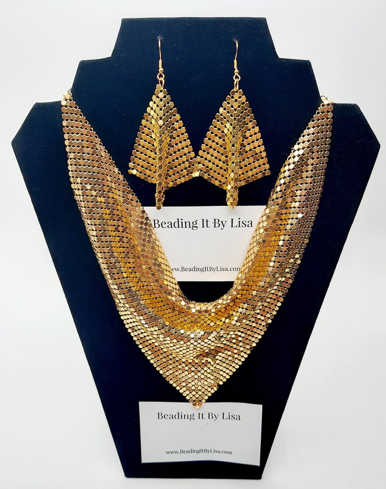 Image of Trach Sequin Scarf for Tracheostomy, Cover Necklace And Earrings Set, Trach Ties, Special Occasio...