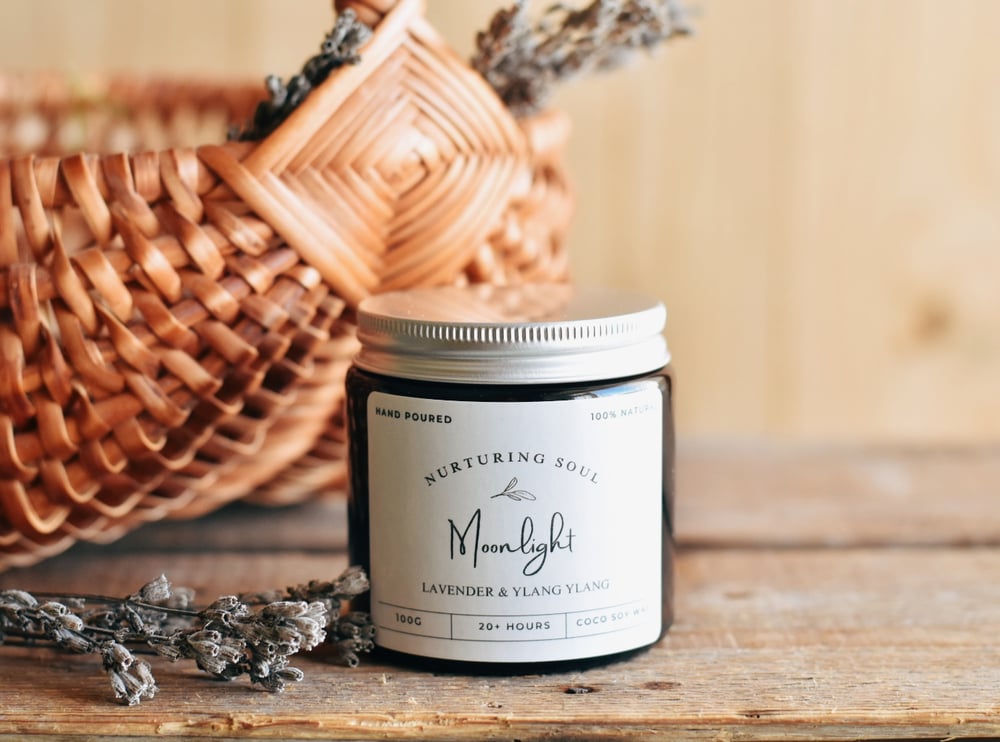 Image of Moonlight soy wax candle with pure essential oils