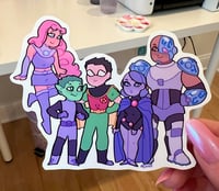 Image 1 of teen titans sticker