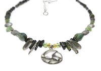 Image 2 of NEW - ONE OFF Green Tourmaline  with Inca Wall Pendant