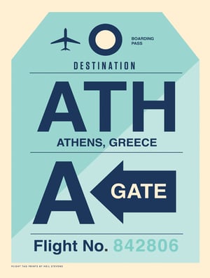 Image of Athen Flight Tag Print