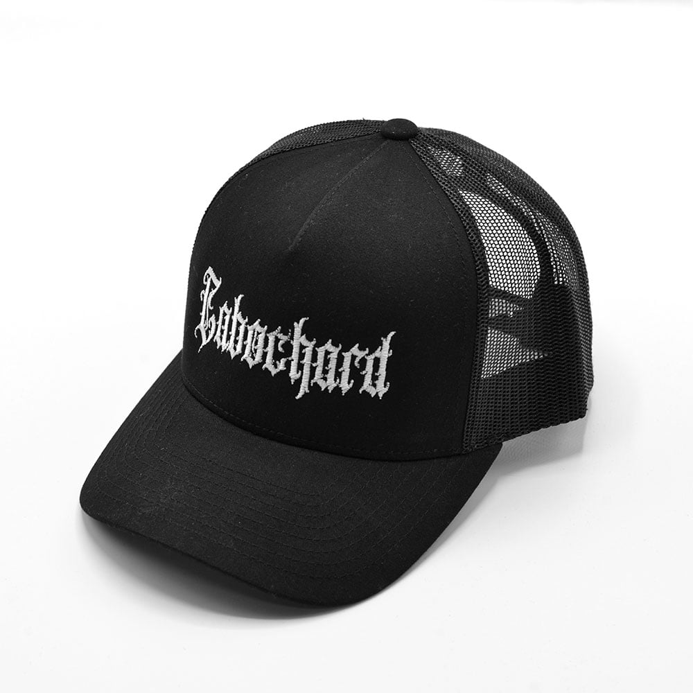 Image of CASQUETTE TRUCKER NOIR BRODÉE - CABOCHARD LETTER