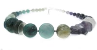 Image 4 of  NEW - Peruvian Amazonite, Andean Opal and Amethyst necklace