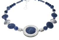Image 1 of NEW - Flat Ring Sodalite necklace