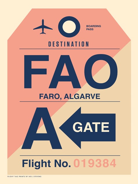 Image of Faro Flight Tag Print