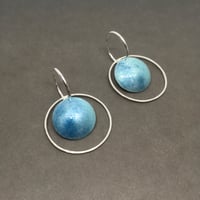 Image 2 of Super Blue Moon Hoop Earrings