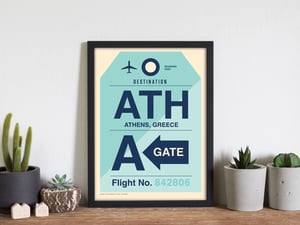 Image of Athen Flight Tag Print