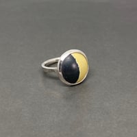 Image 1 of Yellow Crescent Moon Ring - Size N