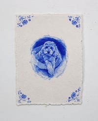 Image 3 of COMMISSIONED Delft Style Pet Portrait 