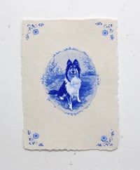 Image 1 of COMMISSIONED Delft Style Pet Portrait 