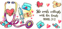 Image 2 of Nurse Bible verse UVDTF cup wrap