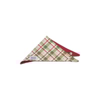 Christmas Plaid/Cream, Green/Red Stripe - Dog Bandana