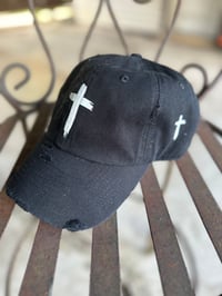 Image 2 of Hat with 2 crosses