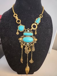 Image 4 of Turquoise Statement Necklace 