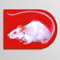 White Mouse 02 - Original Painting, 15" x 20"