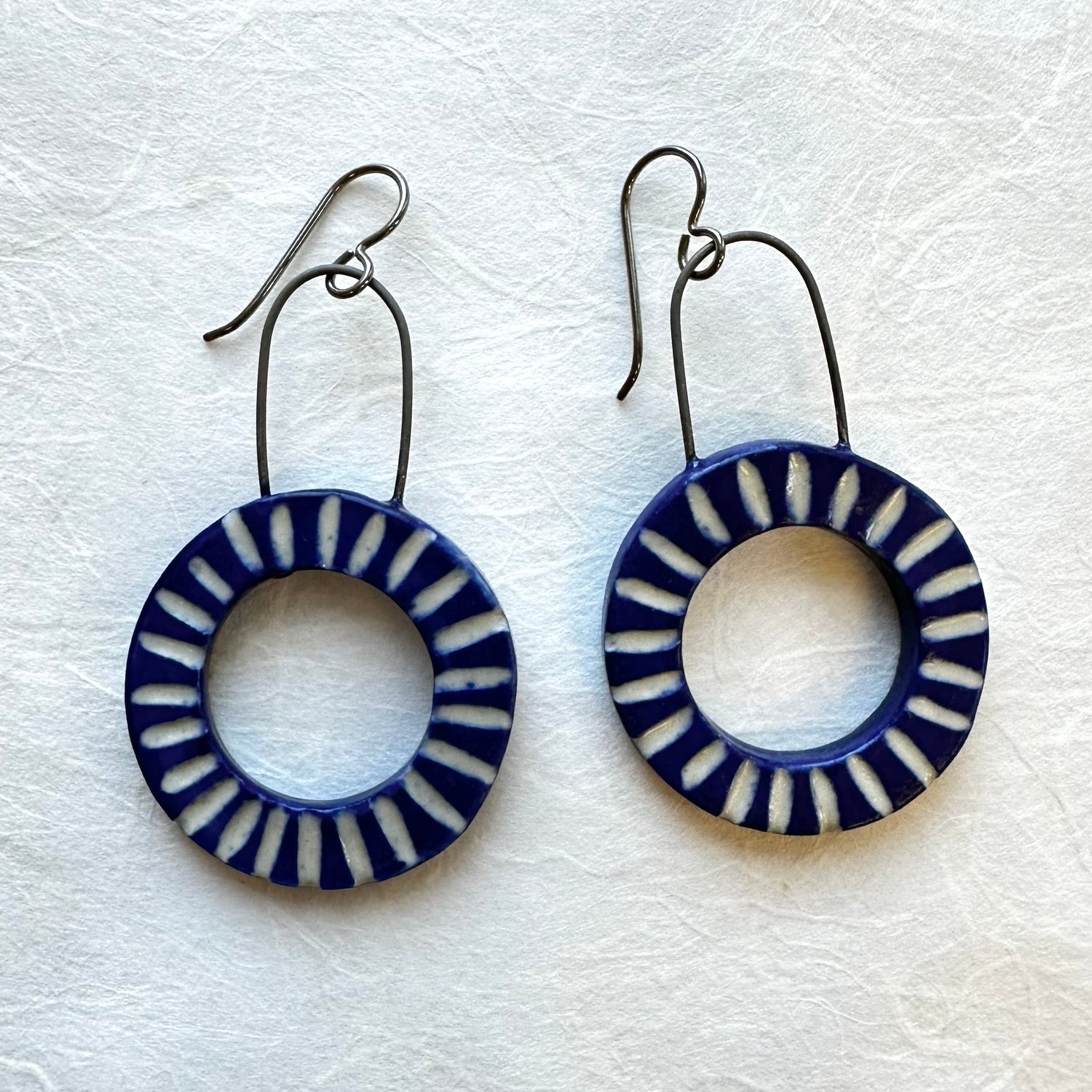 Image of Cobalt Blue Moon-shine earrings