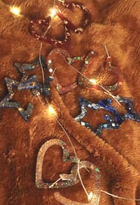 Image 2 of star & heart hoops - winter edition