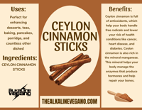 CEYLON CINNAMON STICKS 3 OZ