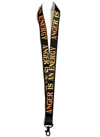 Image 1 of ANGER IS AN ENERGY Lanyard - black