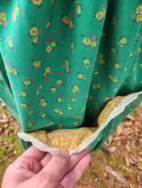 Image 4 of Retro Cordoroy Pinafore Apron in Green