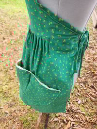 Image 5 of Retro Cordoroy Pinafore Apron in Green