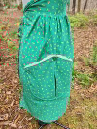 Image 6 of Retro Cordoroy Pinafore Apron in Green