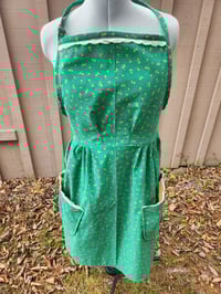 Image 3 of Retro Cordoroy Pinafore Apron in Green