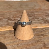 Image 1 of Textured Silver Drop Ring 
