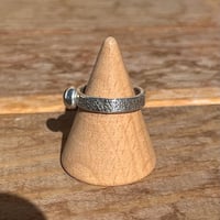 Image 2 of Textured Silver Drop Ring 