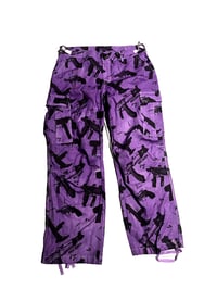 Hot Lead Over Dyed Cargo Pants Purple