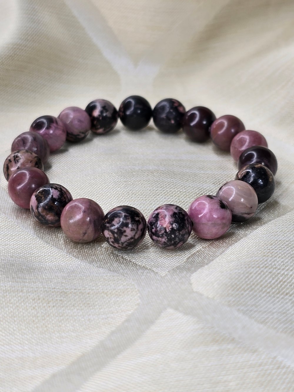 Image of Natural Rhodonite Healing Beaded Bracelet