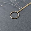 14k Gold filled open circle necklace