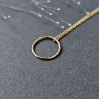 Image 3 of 14k Gold filled open circle necklace - Classic