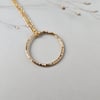 14k Gold filled open circle necklace