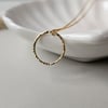 14k Gold filled open circle necklace